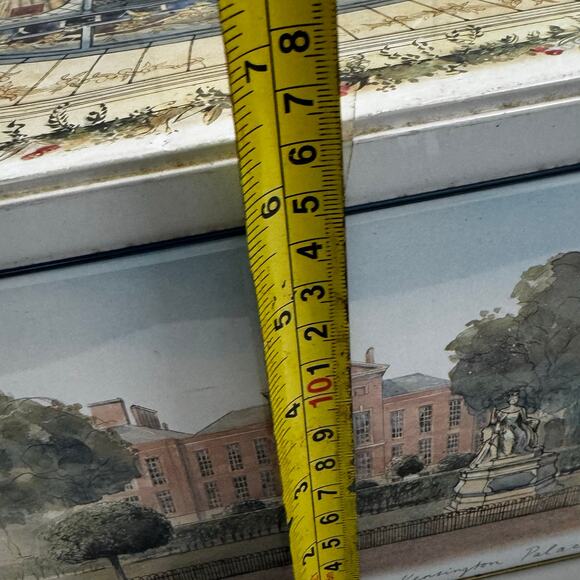 Vintage 1985 Crabtree and Evelyn Octagon Tin Farm Horse Chicken Tall Round - Picture 9 of 9